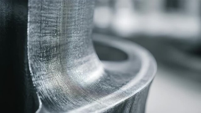 Medium shot focusing on thinwalled casting process highlighting delicate yet resilient surface layers optimized to minimize material use