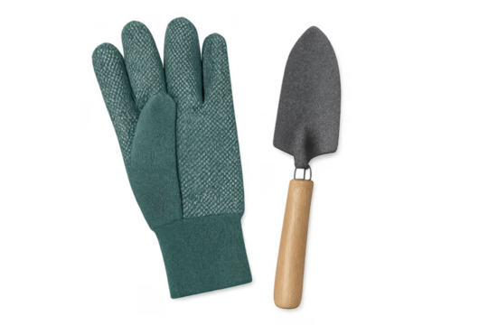 Gardening glove and trowel for planting and digging