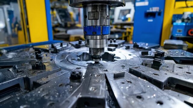 Expert operator replaces damaged die elements with new parts maintaining production quality and minimizing downtime in an industrial setting