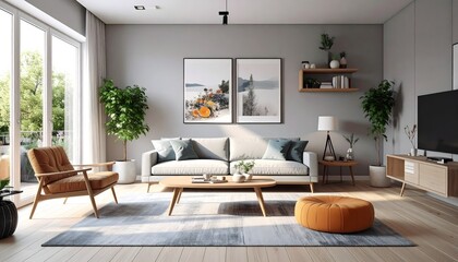 Title: Serene Scandi: Realistic Depictions of Beautiful, Cool, and Super Modern Scandinavian Home Decor