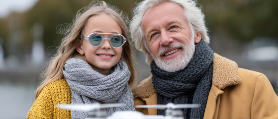 Two individuals posing for a photo outdoors. They are standing close to each other, smiling, and appear to be enjoying their time together.
