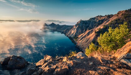 Majestic Vistas: Breathtaking Landscapes Showcasing Rugged Coastlines and Misty Mountain Lakes