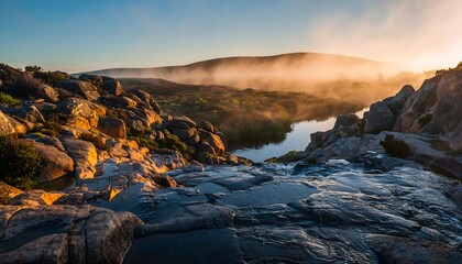 Majestic Vistas: Breathtaking Landscapes Showcasing Rugged Coastlines and Misty Mountain Lakes