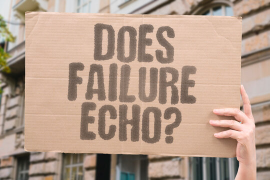 "Does Failure Echo?" Past mistakes repeatedly referenced during current difficulties. FAILURE. PAST. MISTAKES. REFERENCES. CRITICISM.
