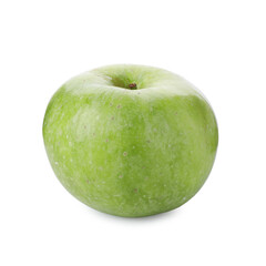 One ripe green apple isolated on white