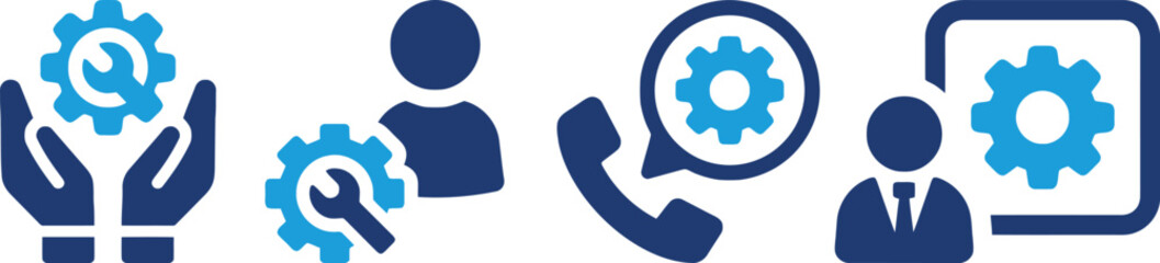 technical, support, service, customer, help, assistance, contact, communication, phone, call, headset, gear, cogwheel, wrench, tools, repair, maintenance, person, silhouette, businessman, suit, tie, s
