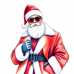 Stylish minimalist Santa in urban aesthetic