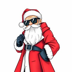 Trendsetting Santa Claus fashion sketch