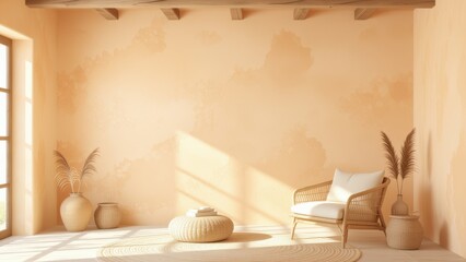 Cozy Minimalist Living Room with Natural Light