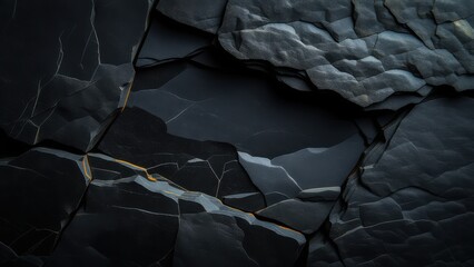 Dark Cracked Surface Abstract Background