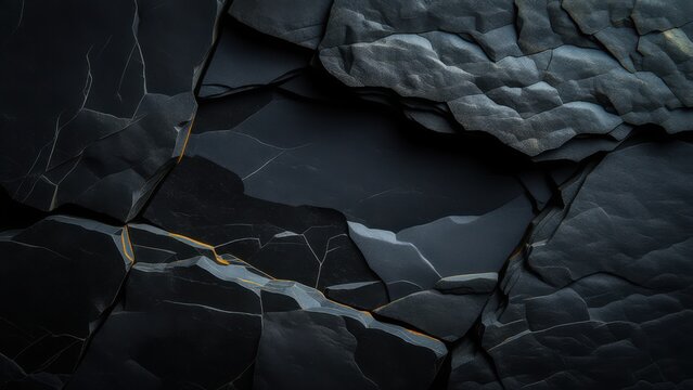 Dark Cracked Surface Abstract Background