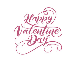 Elegant Happy Valentines Day Calligraphy Design for Romantic Celebrations and Love Expressions