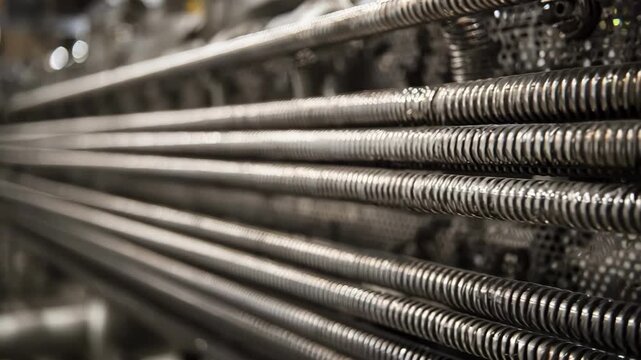 Medium shot focusing on heat exchanger coils processing residual heat flows for efficient power regeneration.