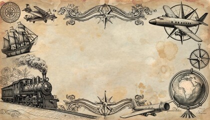 Vintage transportation: evolution from steam trains to modern airplanes