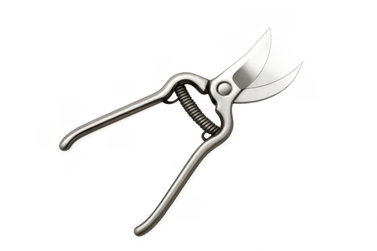Metal pruning shears for garden work on transparent background - Powered by Adobe