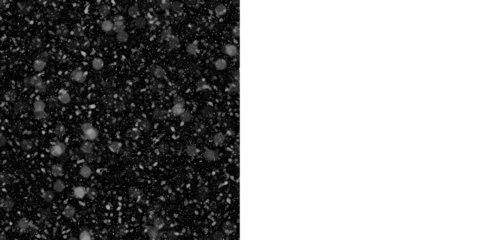 Create a magical winter scene overlay with falling snowflakes and snow texture for your holiday designs and festive projects