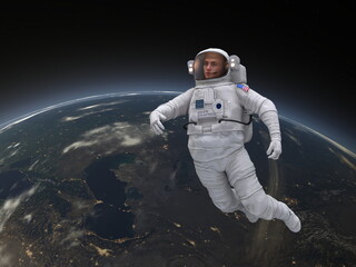 宇宙飛行士　3DCGレンダリング