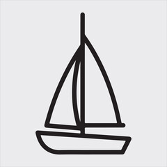 A beautiful Sailboat line art design