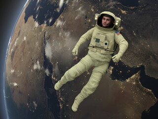 宇宙飛行士　3DCGレンダリング