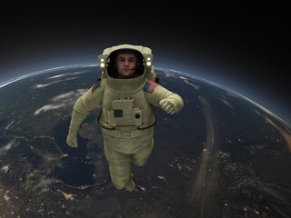 宇宙飛行士　3DCGレンダリング