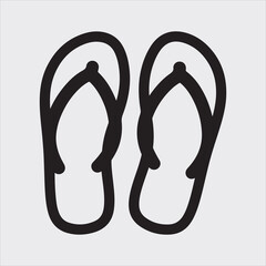 A beautiful see beach sandal line art design