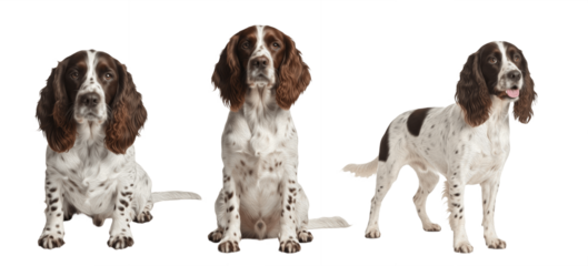 Title English Springer Spaniel Dog Breed Purebred Sporting Group Hunter Isolated
