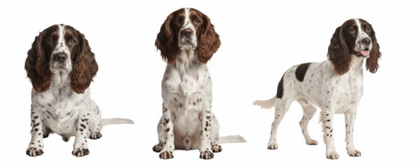 English Springer Spaniel Dog Breed Purebred Sporting Group Hunter Isolated