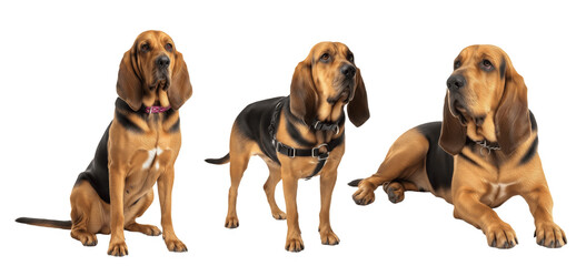 Title Bloodhound Dog Breed Purebred Hound Group Trailing Dog Isolated