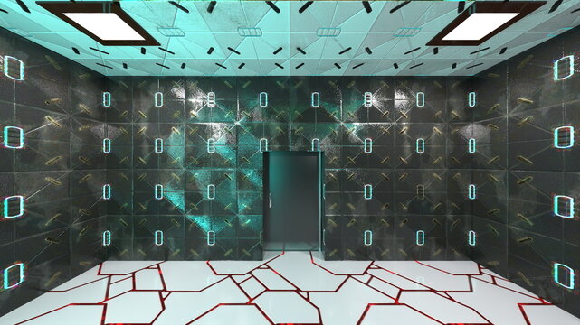 金庫室　3DCGレンダリング
