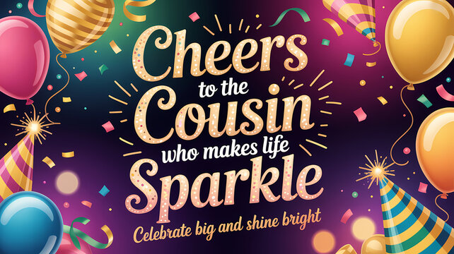 Cheers to the Cousin Who Makes Life Sparkle, Celebrate Big Today