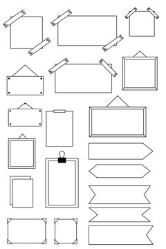 Hand-drawn borders and dividers PNG set featuring doodle frames, simple lines, arrows, and decorative scribble accents. Perfect for planners, journals, worksheets, digital scrapbooking, labels, poster