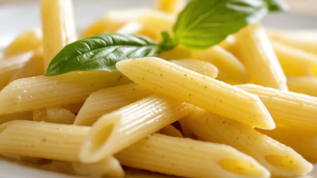 Delicious Pasta with Basil and Parmesan Cheese
