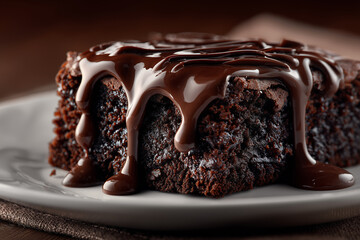 Chocolate-Drizzled Brownie — Rich and Decadent Dessert