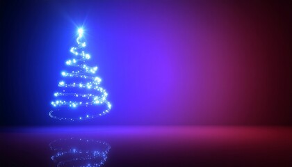 neon christmas tree