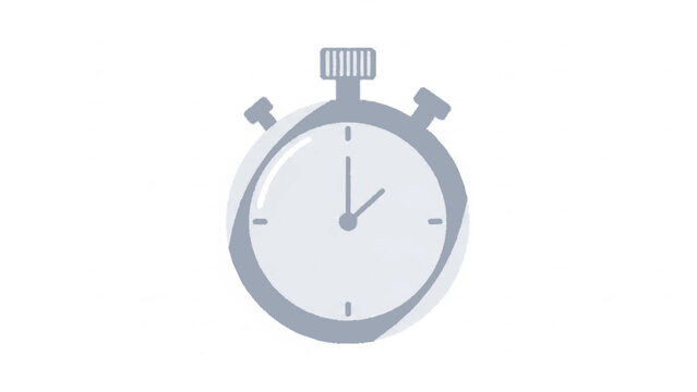 Stopwatch Icon Time Measurement Simple Flat Design Isolated On White Background, entrepreneur