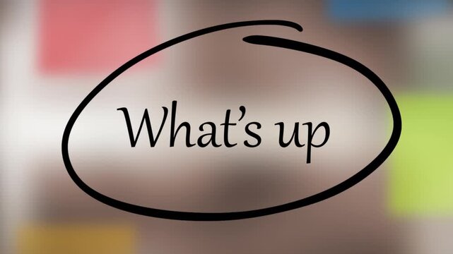 What&rsquo;s up Black Marker Writing on Glass Surface
