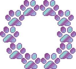 Paw Frame PIxel Art