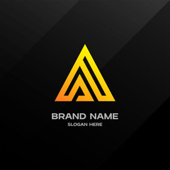 Letter A Logo &ndash; Modern Minimalist Monogram Design