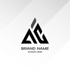 Letter AC Logo – Modern Minimalist Monogram Design