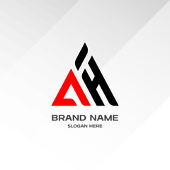 Letter AH Logo &ndash; Modern Minimalist Monogram Design