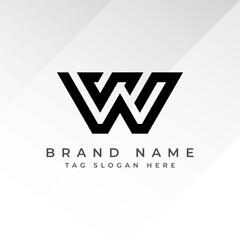Letter W Logo &ndash; Modern Minimalist Monogram Design