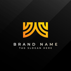 Abstract Monogram Logo Design Professional Branding