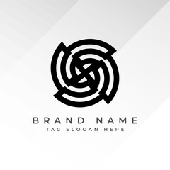 Abstract Monogram Logo Design Professional Branding