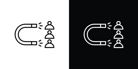 User engagement icons vector.Editable stroke.linear style sign for use web design