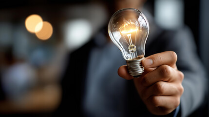 Innovation in business visualization defocused corporate background entrepreneurial advancement symbolism commercial breakthrough representation professional innovation