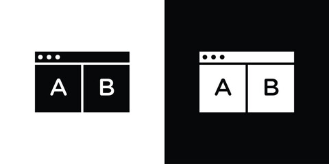A B test icons symbol illustration. Vector graphics © Gopal