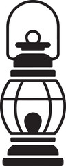 Simple lamp icon silhouette
