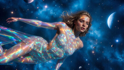 girl in space style
