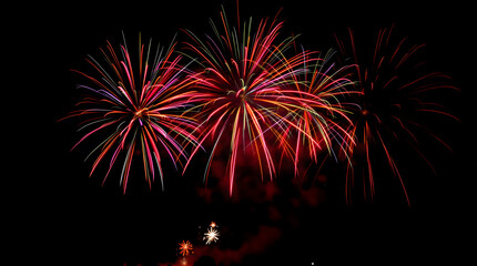 Fireworks Display A Vibrant Spectacle of Light and Color in the Night Sky