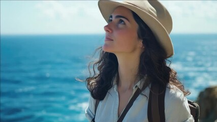 Adventurous Woman at Sea